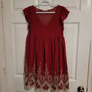 Altar'd State embroidered baby doll dress